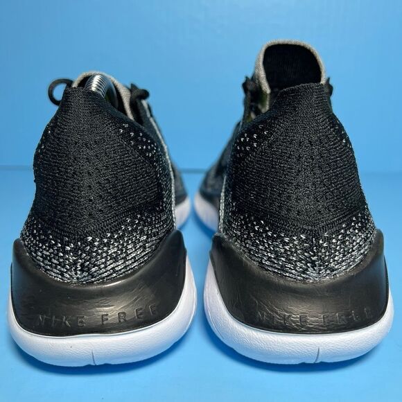 Nike Mens FR Flyknit 2018 Running Shoes in Oreo - Picture 4 of 11